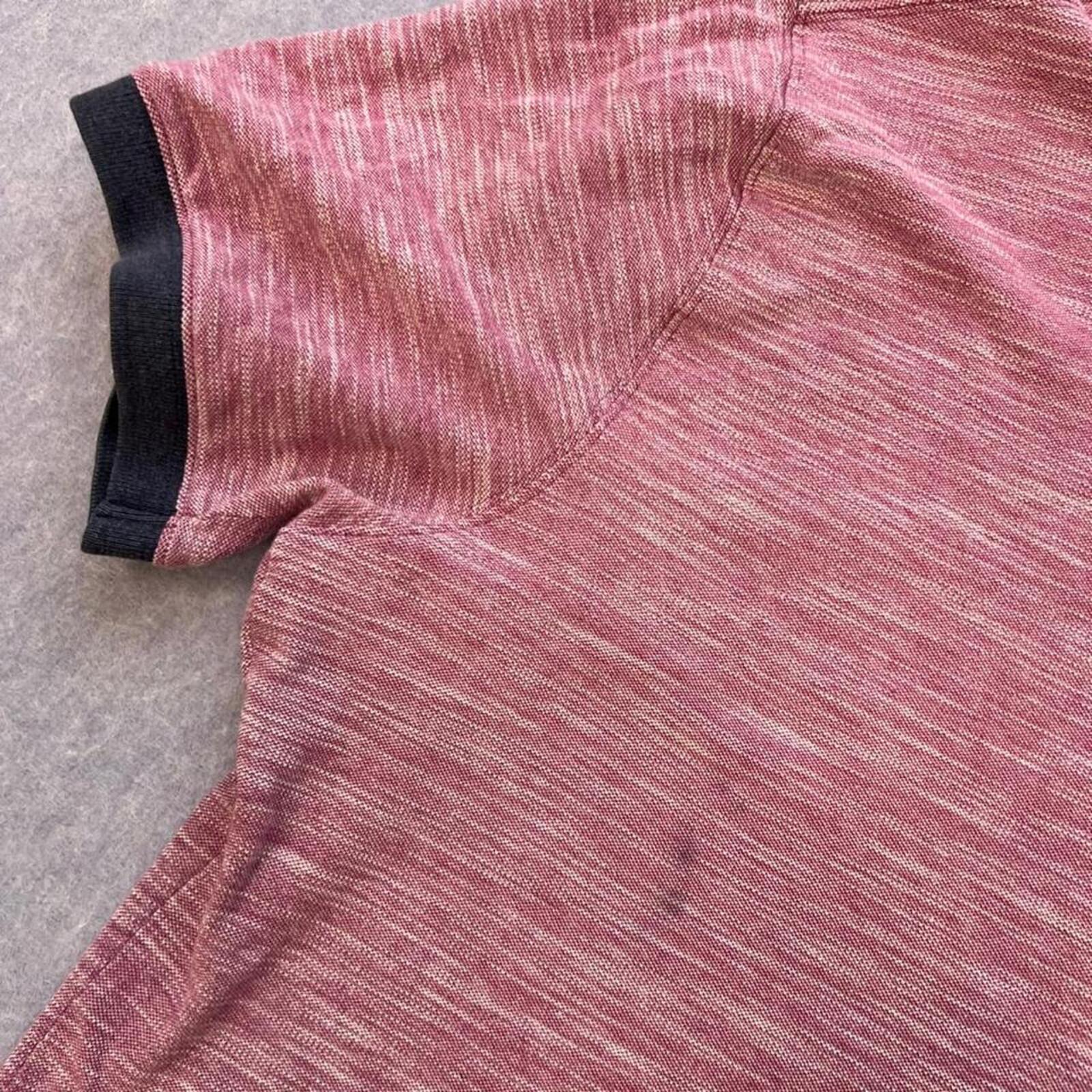Vintage Rodd & Gunn Men's Pink Marl Polo Shirt (Red dog) Preppy XL