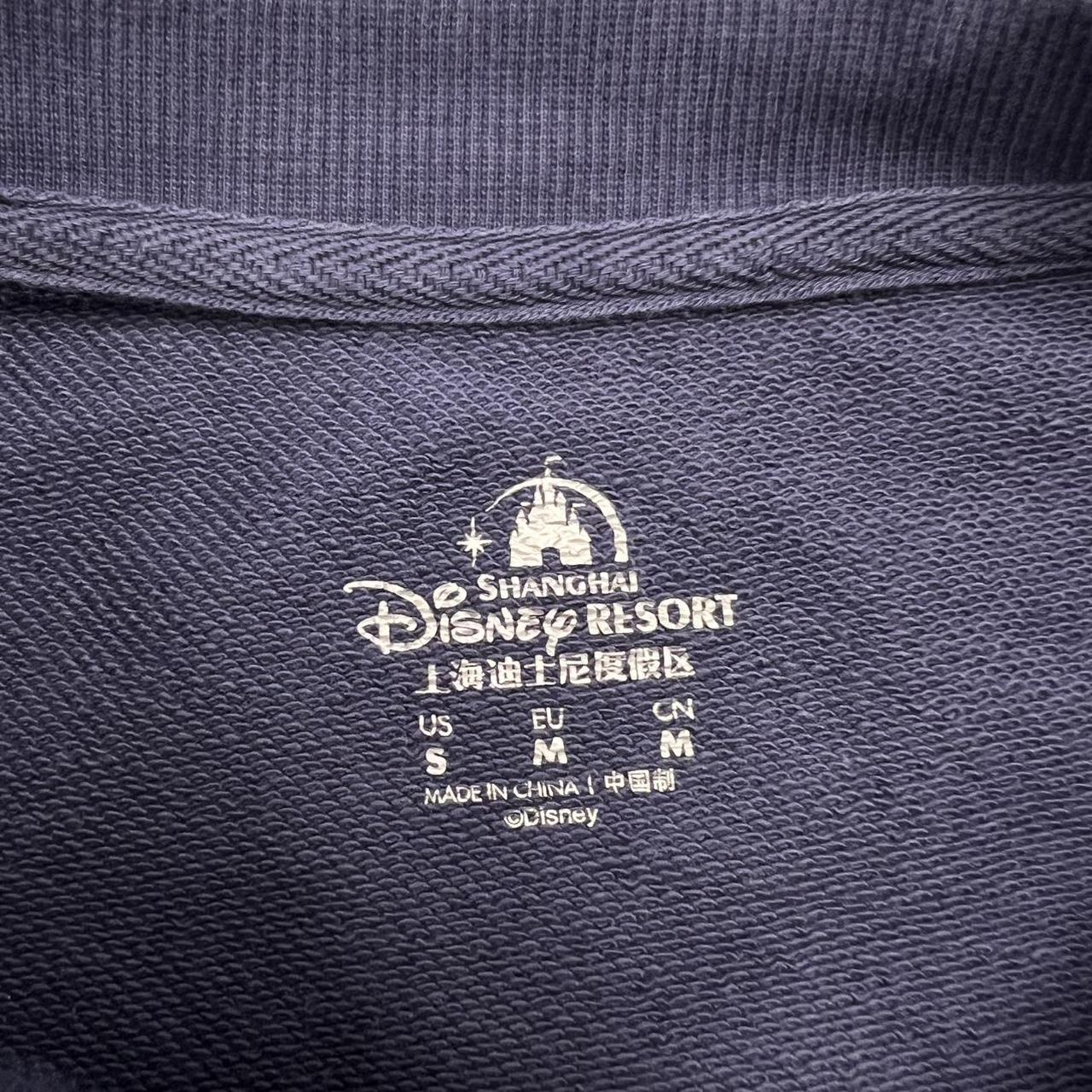 Disney Shanghai Resort Navy Indigo Embroidered Stitch Sweatshirt Men’s Small