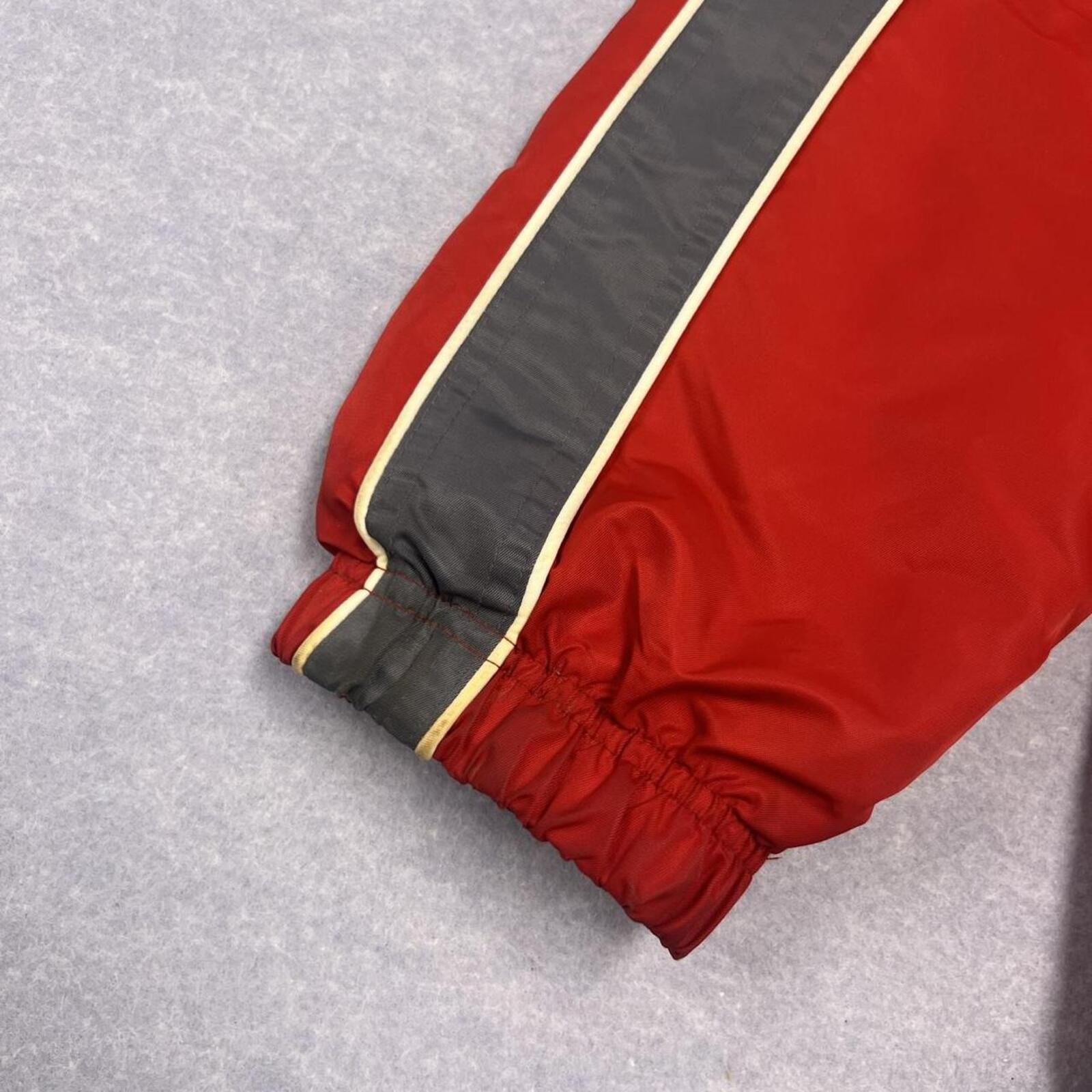 Vintage 2001 Nike Men's Red Fleece Lined Hooded Heavyweight Puffer Jacket Y2K XL