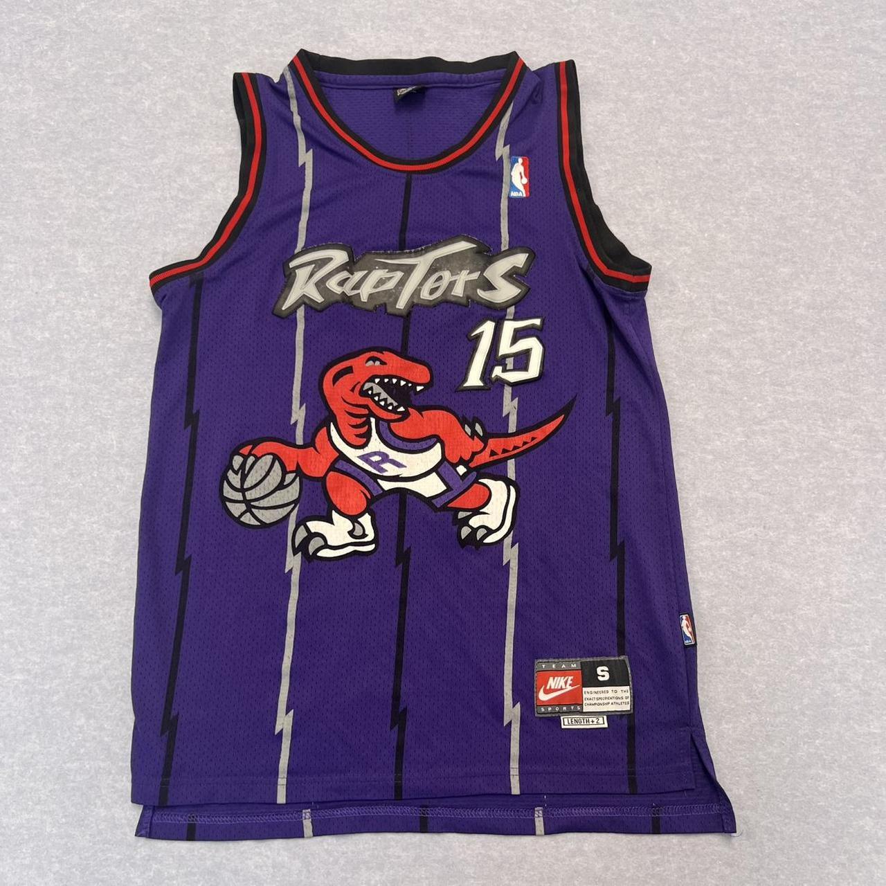 Vintage Nike Team Vince Carter Toronto Raptors #15 Purple NBA Jersey Men’s Small