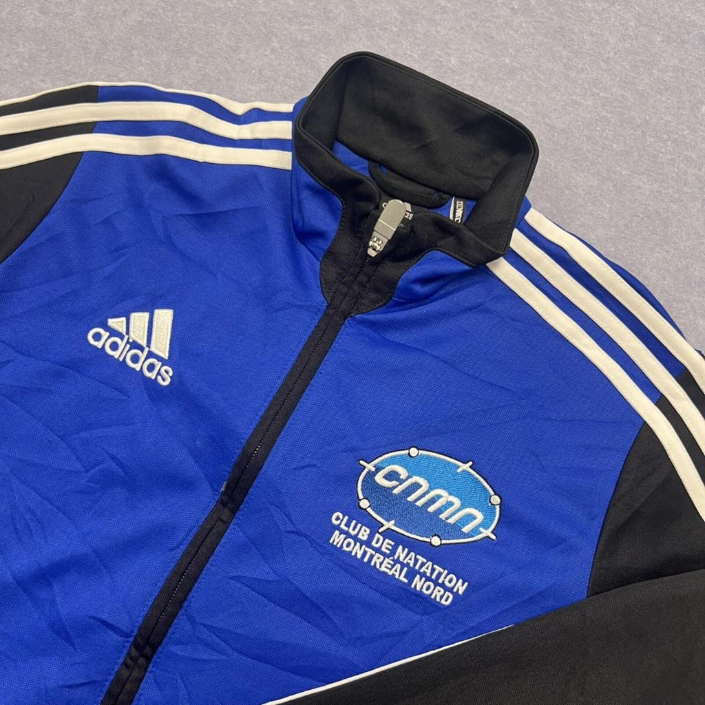 Adidas CNMN Club de Natation Montreal Nord Track Jacket Blue & Black Men's Small