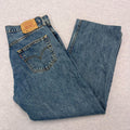 Vintage 2002 Levi's 512 Made In Australia Dark Wash Denim Straight Jeans W36 L34