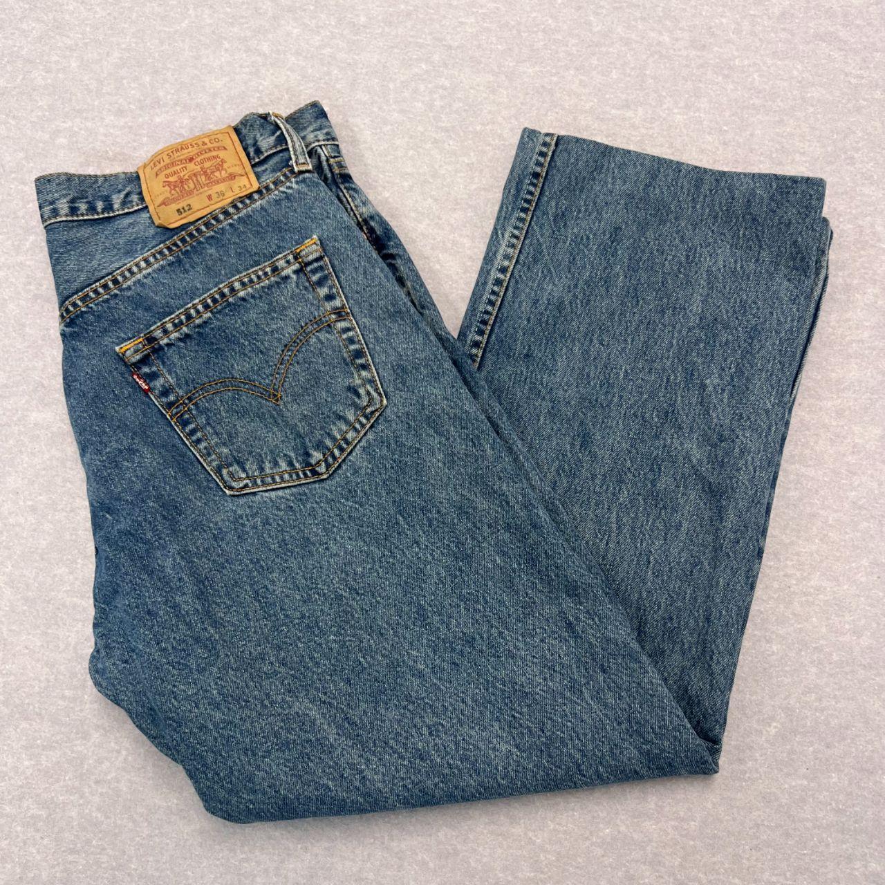 Vintage 2002 Levi's 512 Made In Australia Dark Wash Denim Straight Jeans W36 L34
