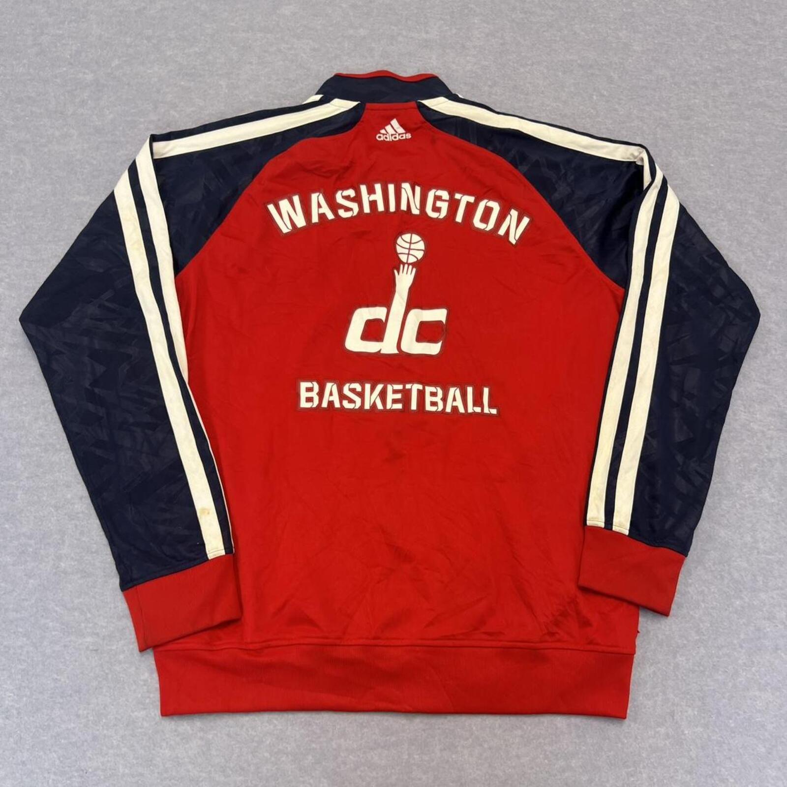 2013 Adidas Washington Wizards Red & Navy NBA Track Jacket Mens Medium As Seen