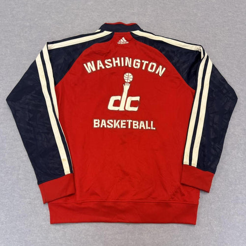 2013 Adidas Washington Wizards Red & Navy NBA Track Jacket Mens Medium As Seen