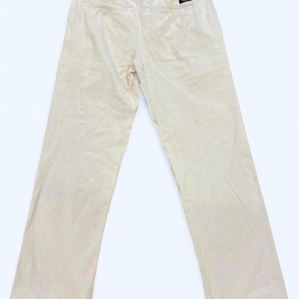 Dickies Men's Cream & White Corduroy Straight Leg 824 Trouser Pants Size 28