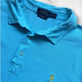 Vintage Polo Ralph Lauren Featherweight Mesh Light Blue Aqua Polo (Yellow Pony) Preppy Men’s XL