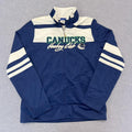 Vintage Reebok NHL Vancouver Canucks Hockey Club Track Jacket Blue White Medium