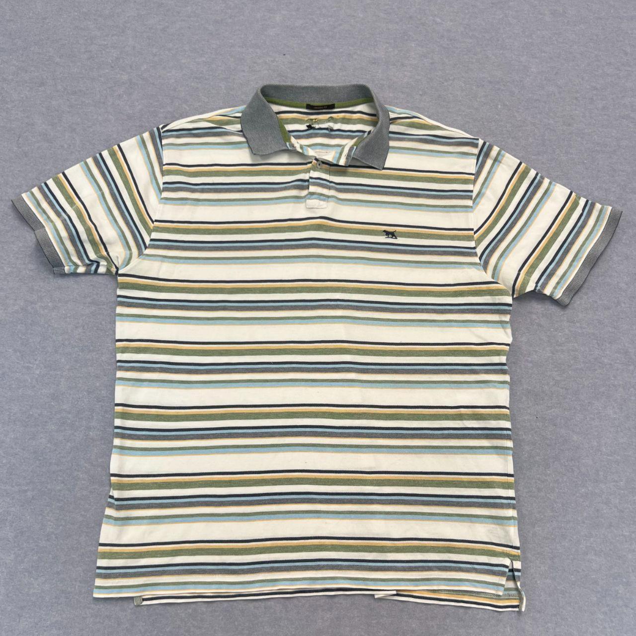 Vintage Rodd & Gunn Men's Multicoloured Striped Original Fit Preppy Polo Shirt 3XL