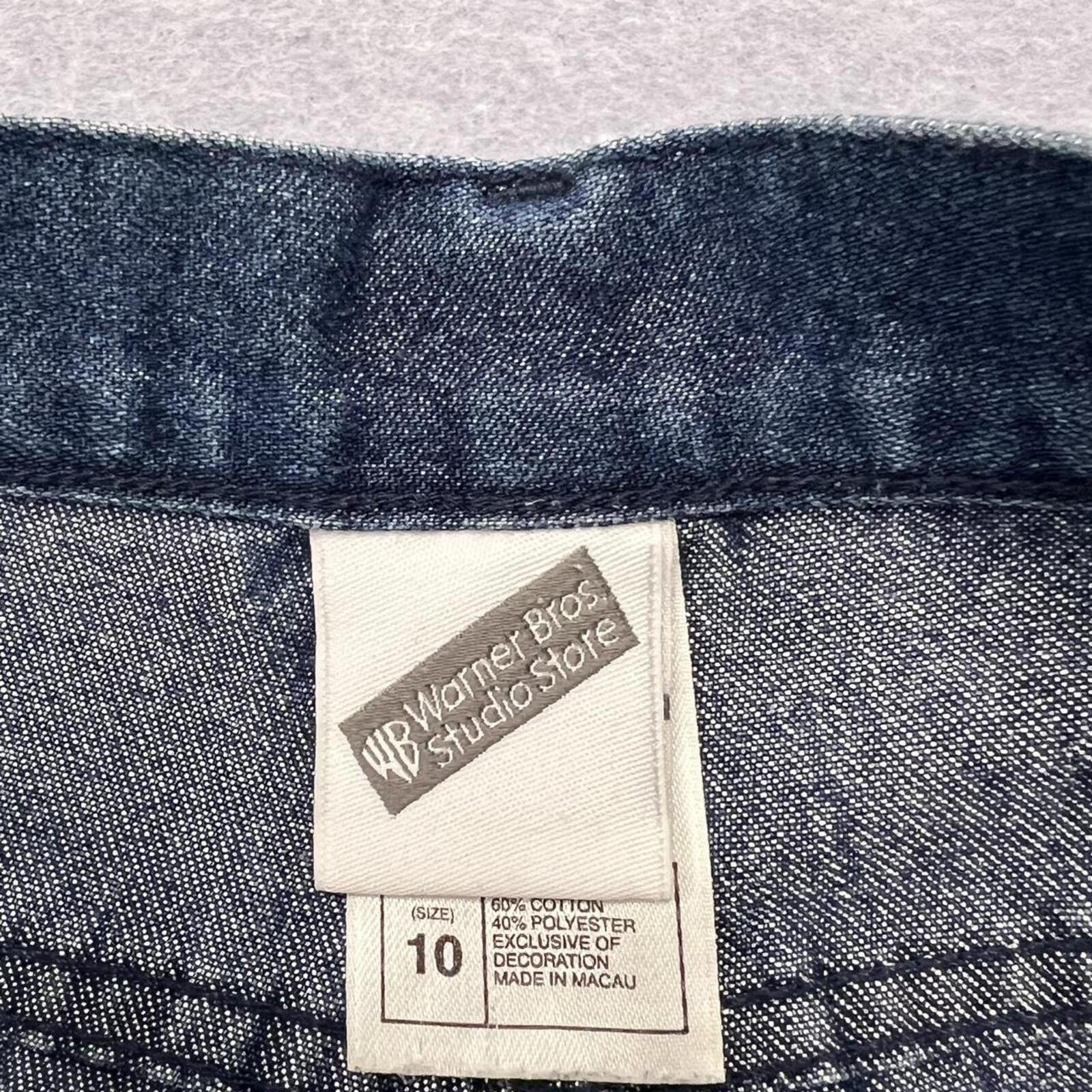 Vintage 2001 Warner Bros. Studio Store Tweety Bird Y2K Bootcut Jeans Youth 10
