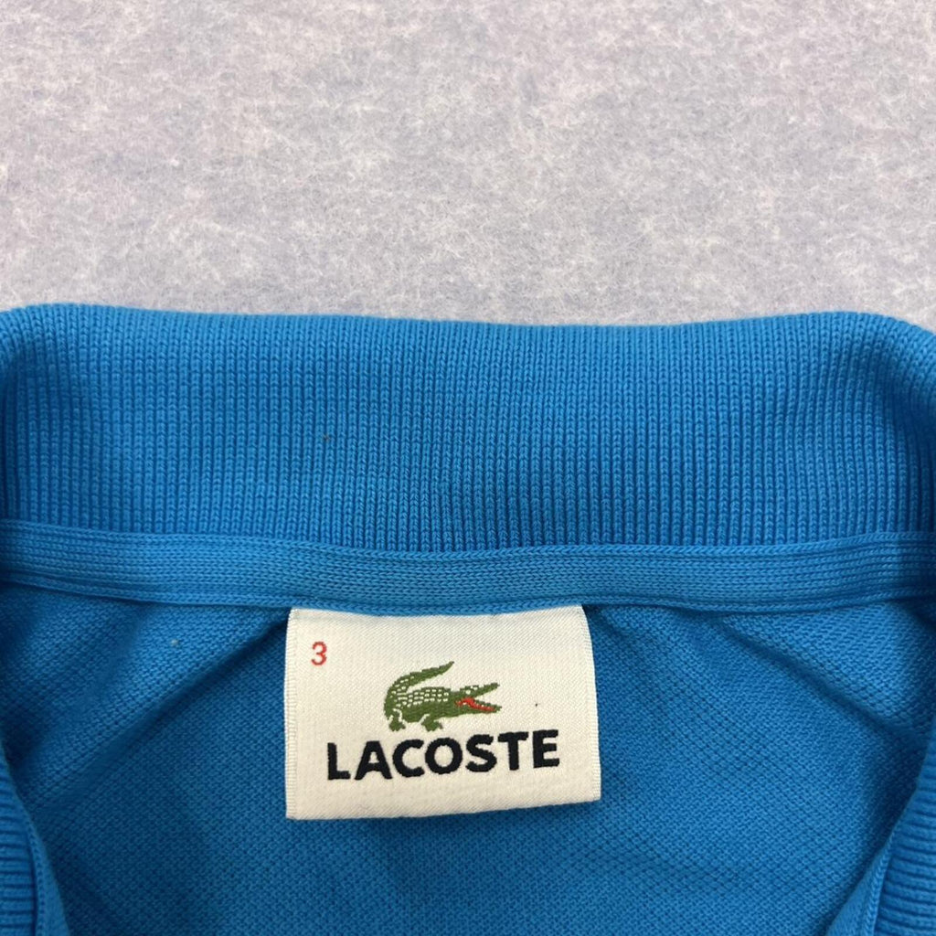 Vintage Lacoste Men’s Light Blue Long Sleeve Dress Polo Preppy Size 3 (Small)