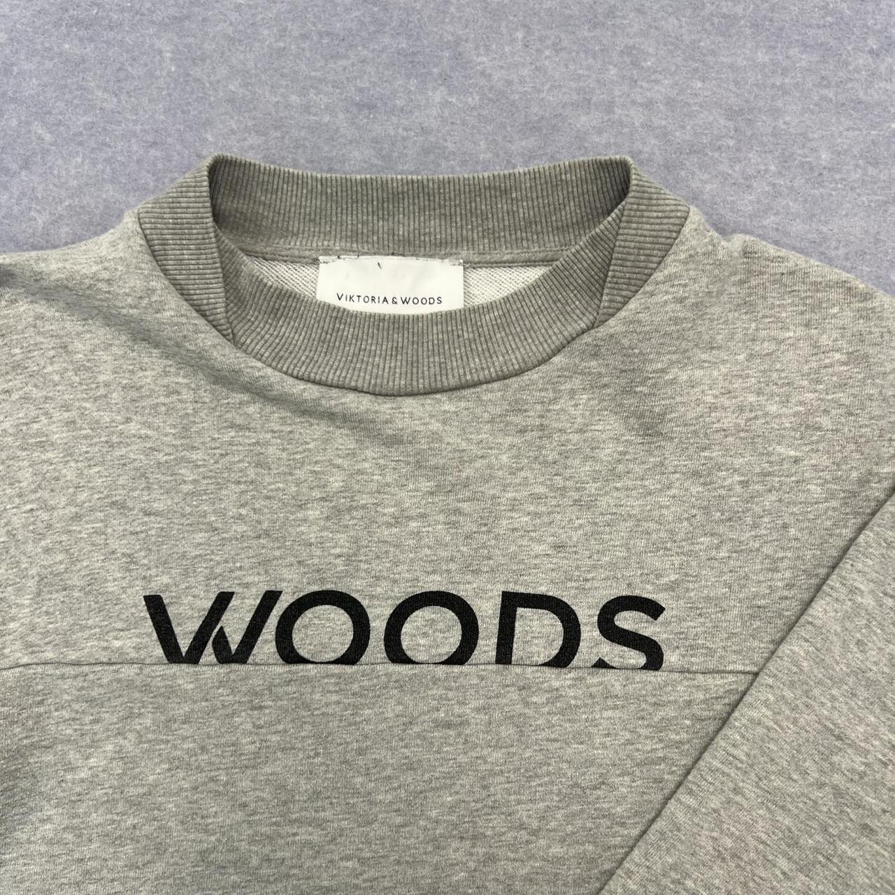 Viktoria & Woods Grey Embroidered Logo Crewneck Jumper Women’s Size 00
