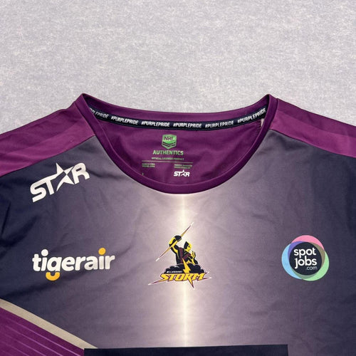 Melbourne Storm NRL Star Athletics Men's Purple Training Jersey Large
