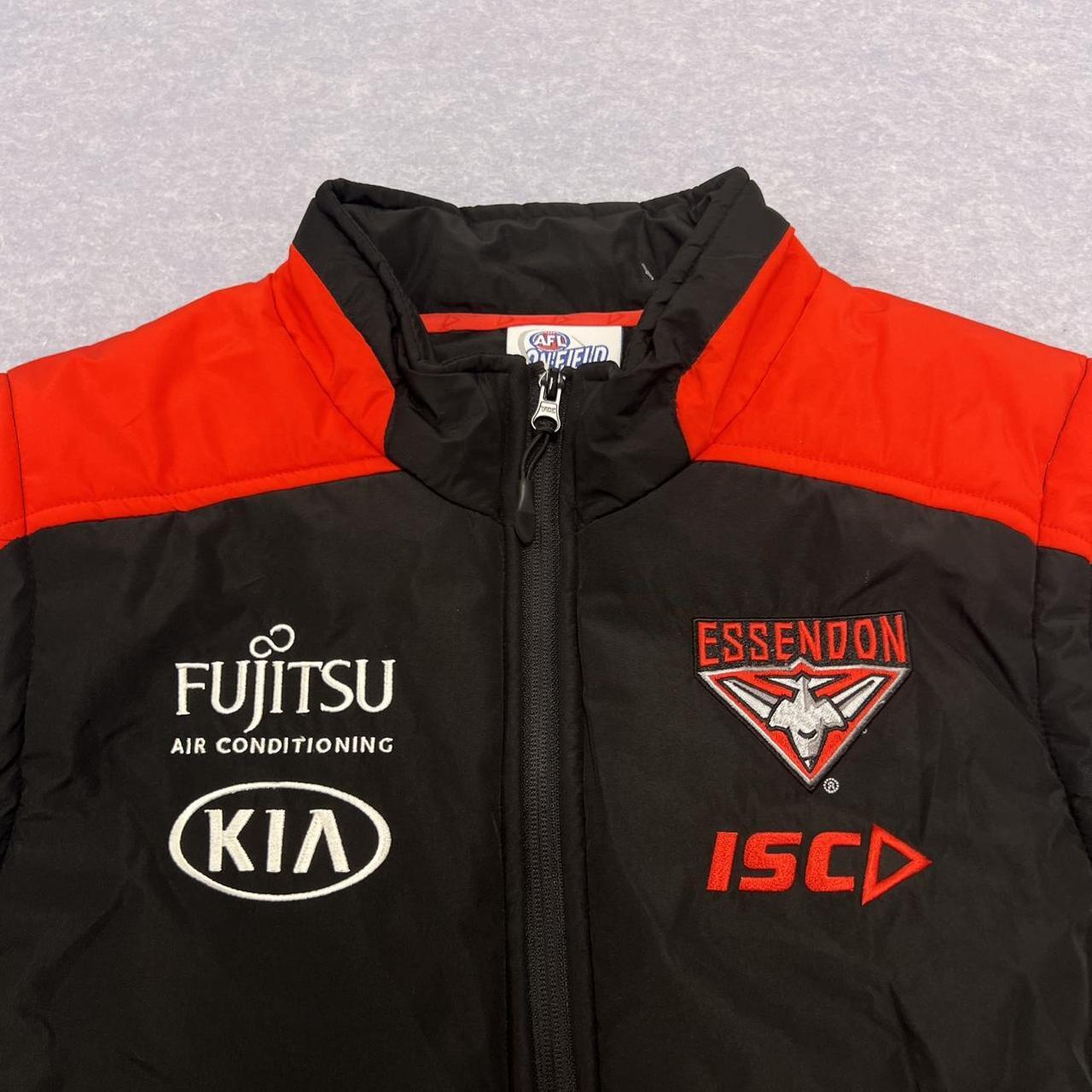 Essendon Bombers AFL ISC Padded Vest Full Zip Puffer Jacket  Men’s Large VGC