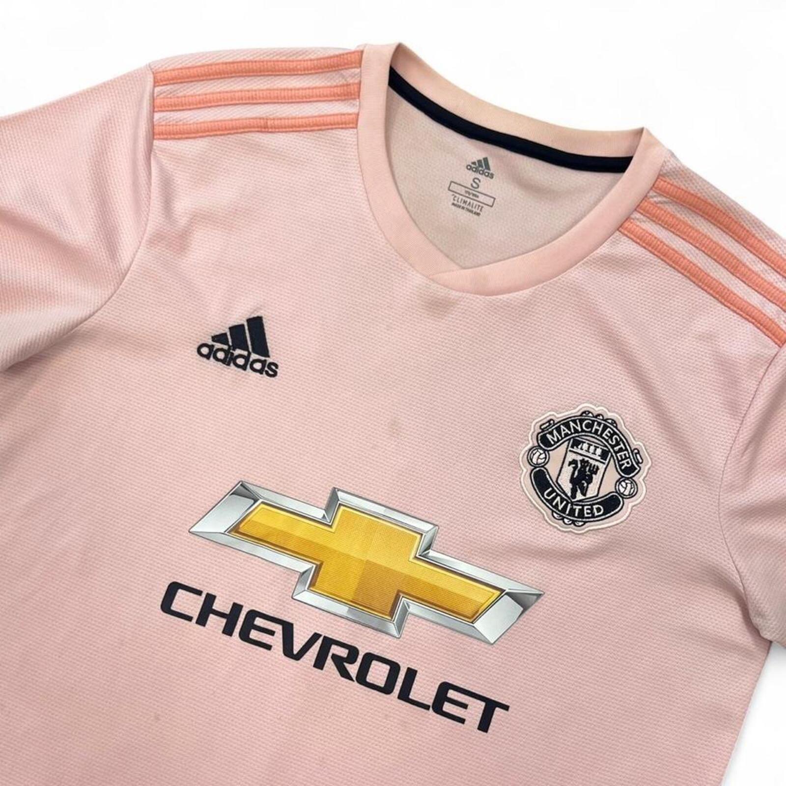 Adidas Manchester United Paul Pogba #6 Away Jersey 2018/19 Pink Men’s Small