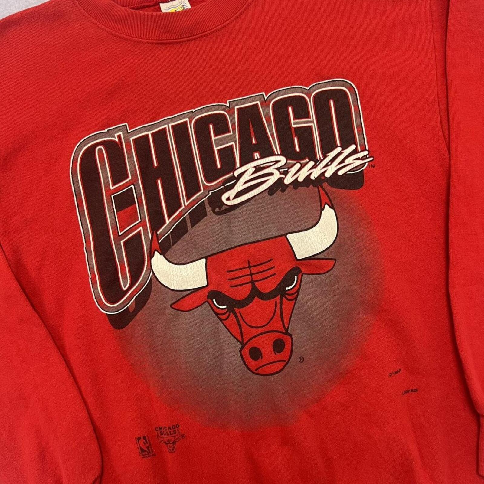 Vintage Chicago Bulls NBA Red Crewneck Sweatshirt Competitor Made In USA Large