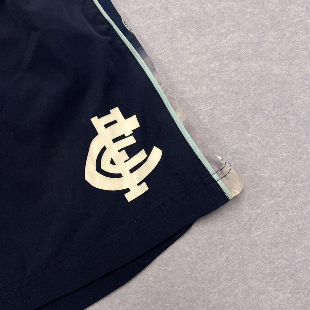 Carlton Blues FC Official AFL Indigenous Training Shorts Navy Blue Small