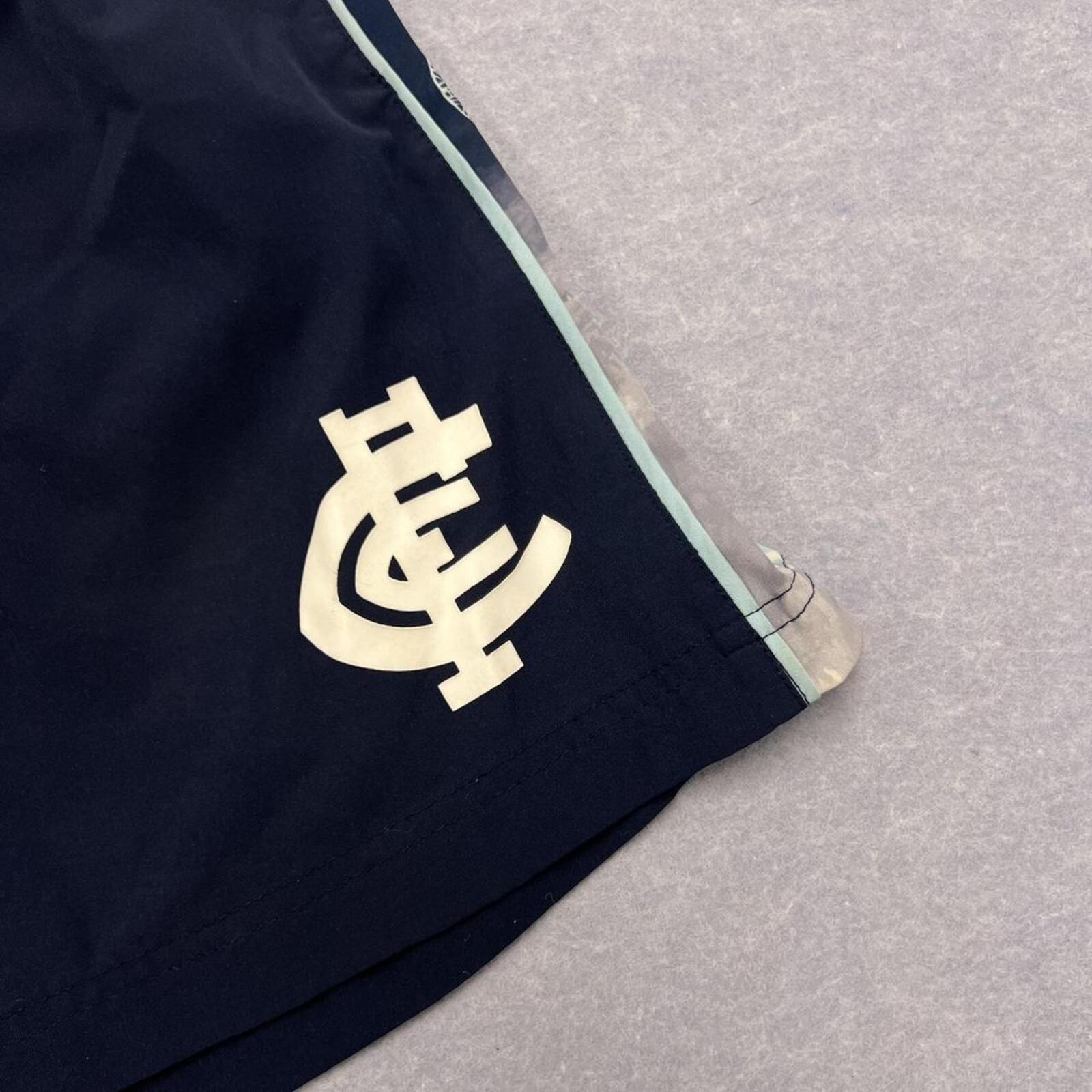 Carlton Blues FC Official AFL Indigenous Training Shorts Navy Blue Small