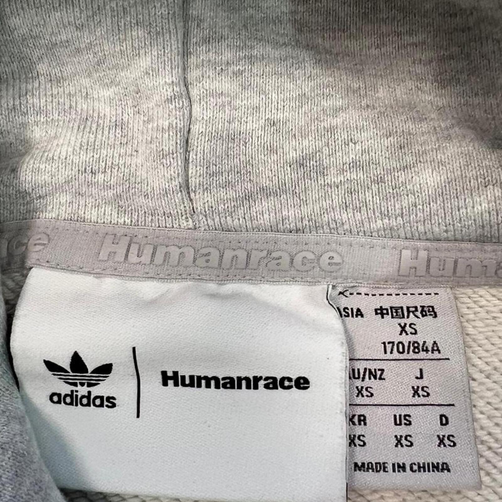 Adidas x Pharrell Williams Humanrace Grey SpellOut Streetwear Hoodie Women’s XS