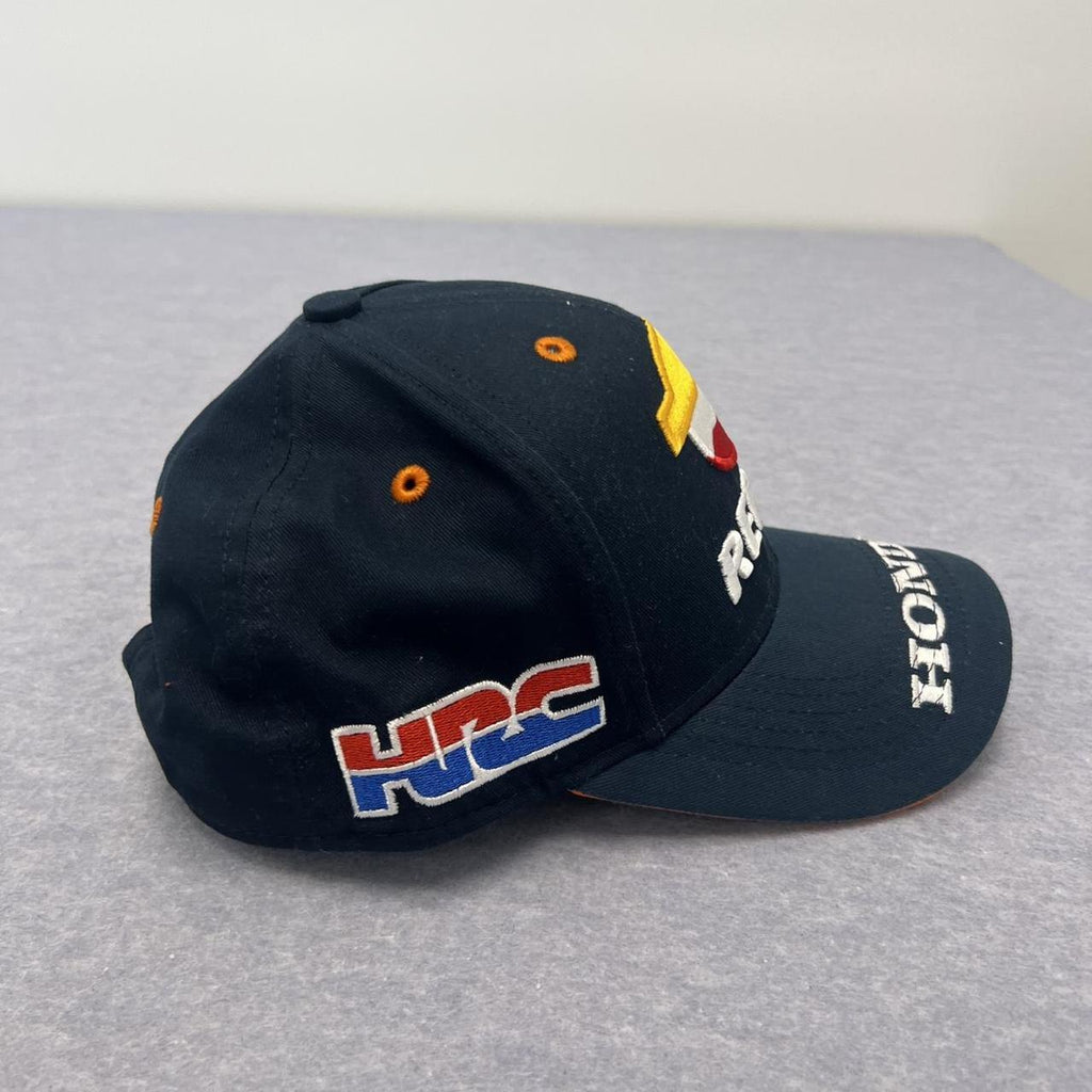 Vintage Honda HRC Repsol Racing Navy Blue Adjustable Cap Y2K Adult One Size