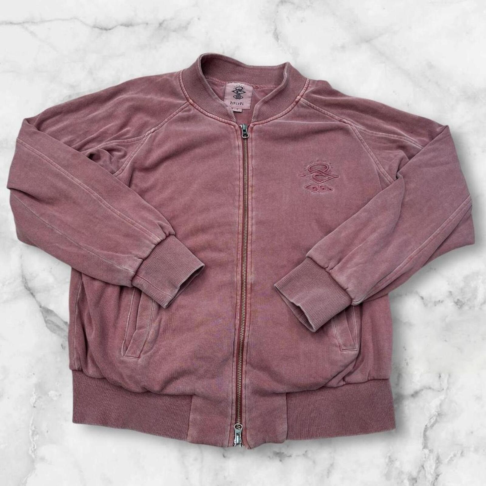 Vintage Rip Curl Surf Womens Pink Large Embroidered Heavyweight Y2K Jacket Small