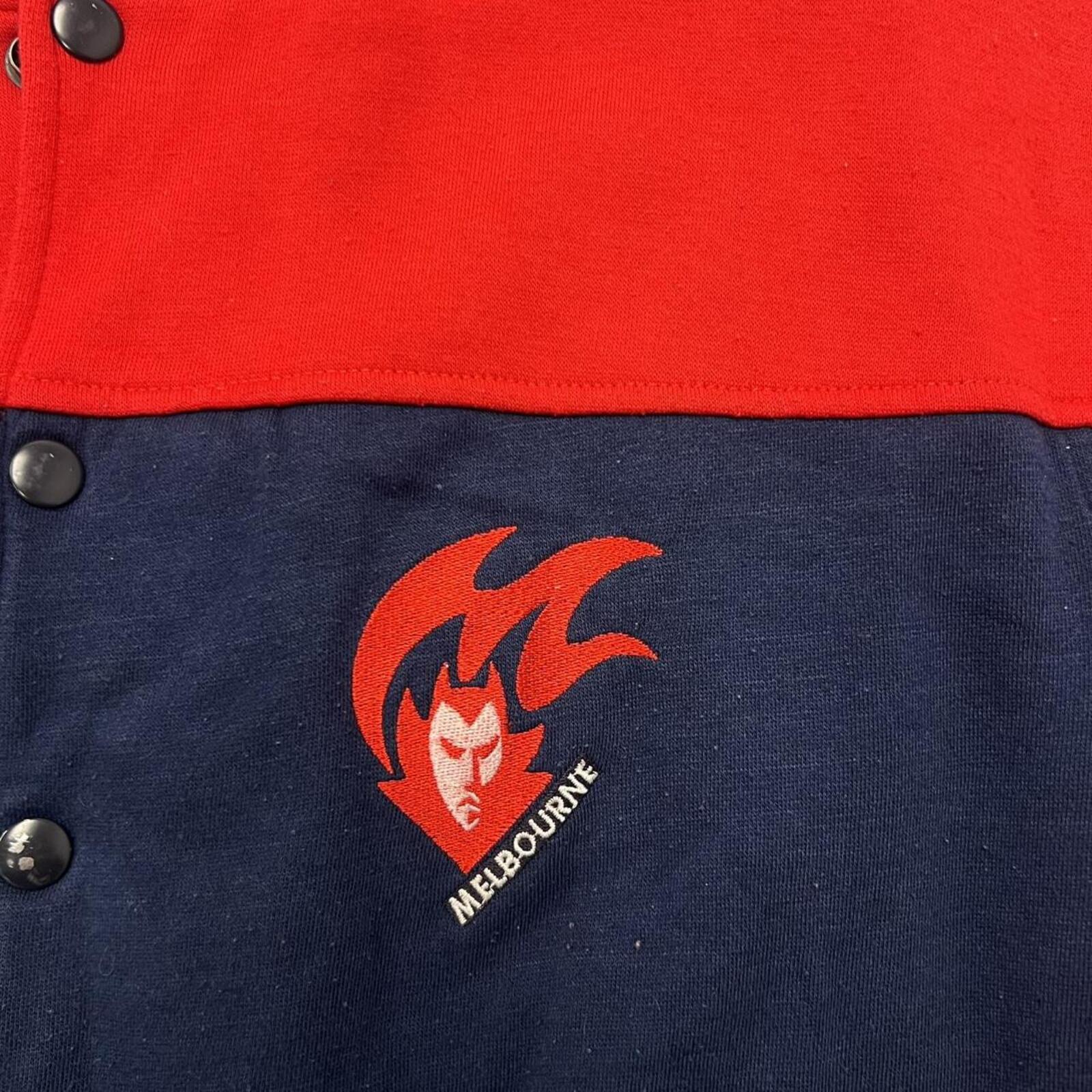 Vintage 90’s Melbourne Demons AFL VIVID Varsity Bomber Jacket Y2K Women's 8
