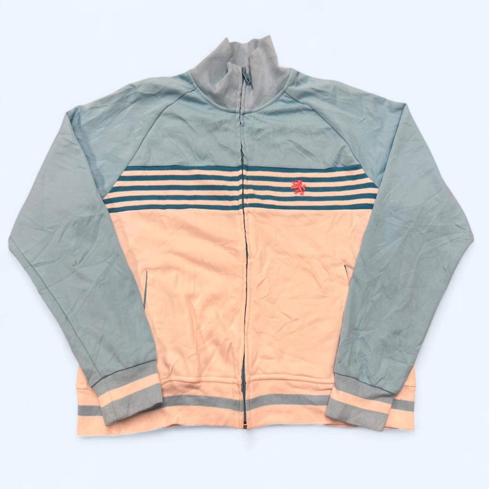 Vintage 90s Tommy Hilfiger Baby Blue & White Track Jacket Y2K Retro Men's XL