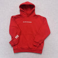 Elite Eleven Sportswear Men's Red & White Embroidered Boxy Oversized Hoodie XS