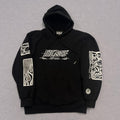 The Boys Warren James YouTube Merch Black & White Graphic Hoodie – Small