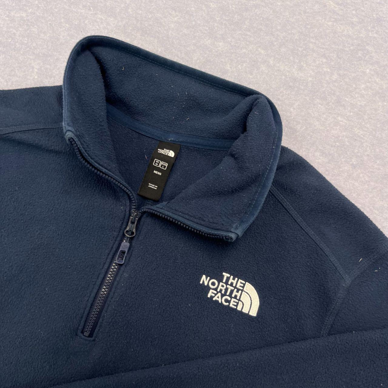 Vintage The North Face Navy Blue Glacier 1/4 Zip Polar Fleece Men's Medium
