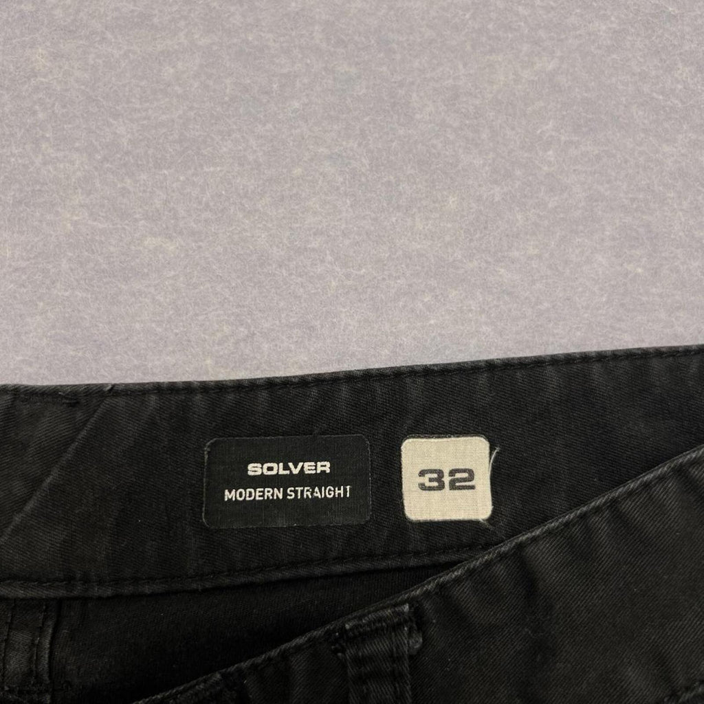 Vintage Volcom Skate “Solver” Modern Straight Black Denim Jeans Men's W32