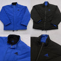 Vintage 2000 Adidas Reversible Blue & Black Puffer Jacket Streetwear Y2K Oversized Medium