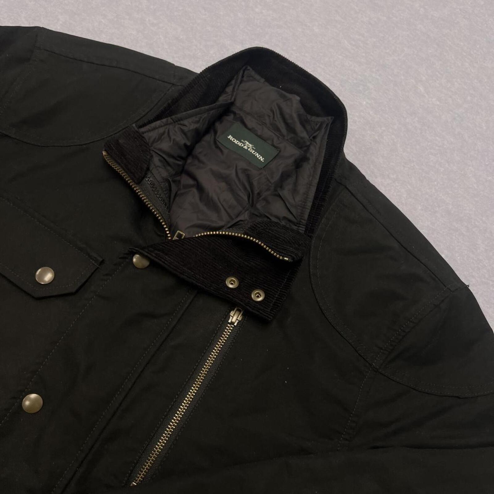Rodd & Gunn Harper Waxed Field Jacket Black w/ Quilted Liner Men's Large