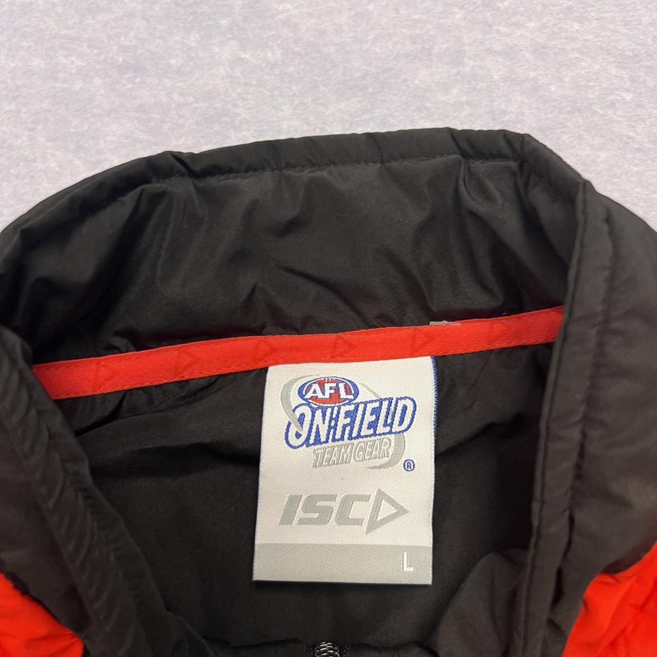 Essendon Bombers AFL ISC Padded Vest Full Zip Puffer Jacket  Men’s Large VGC
