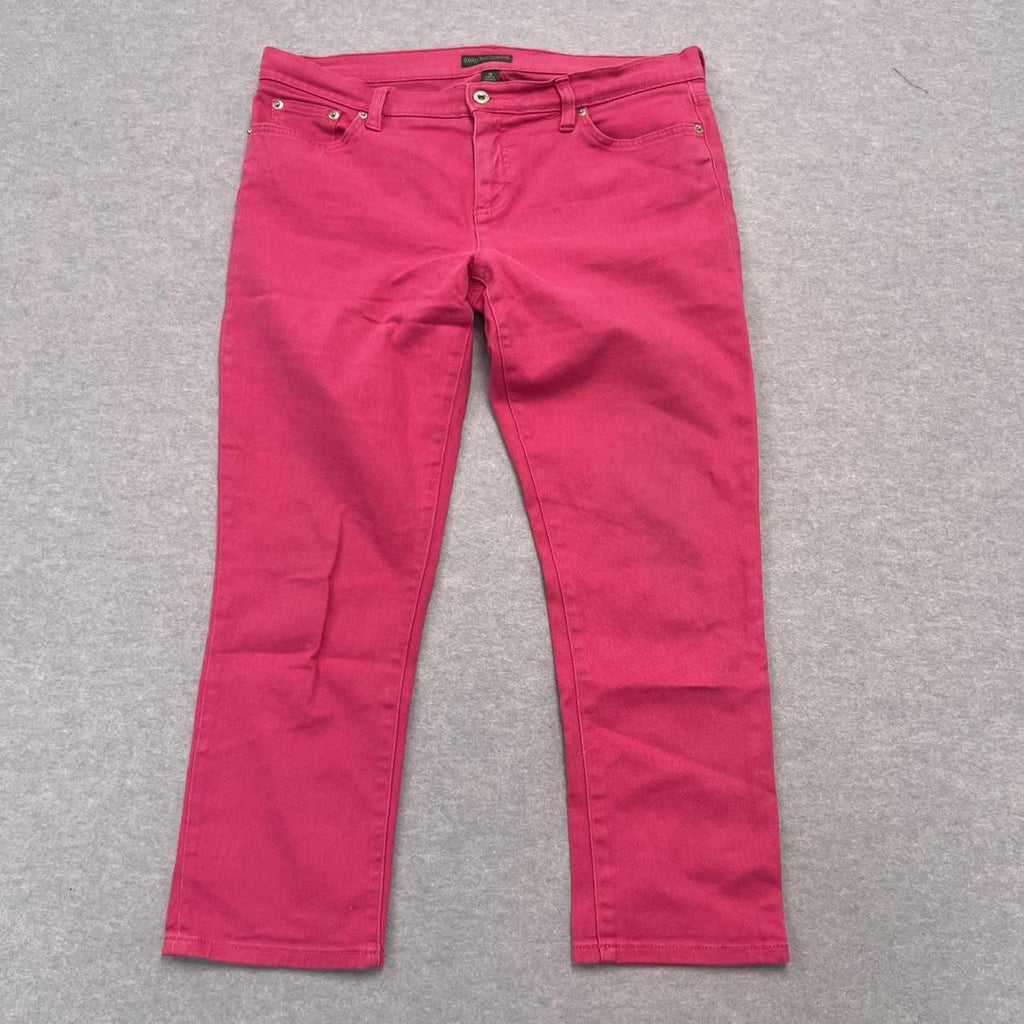 Vintage Lauren Ralph Lauren Pink Modern Straight Cropped Jeans Women’s Size 10