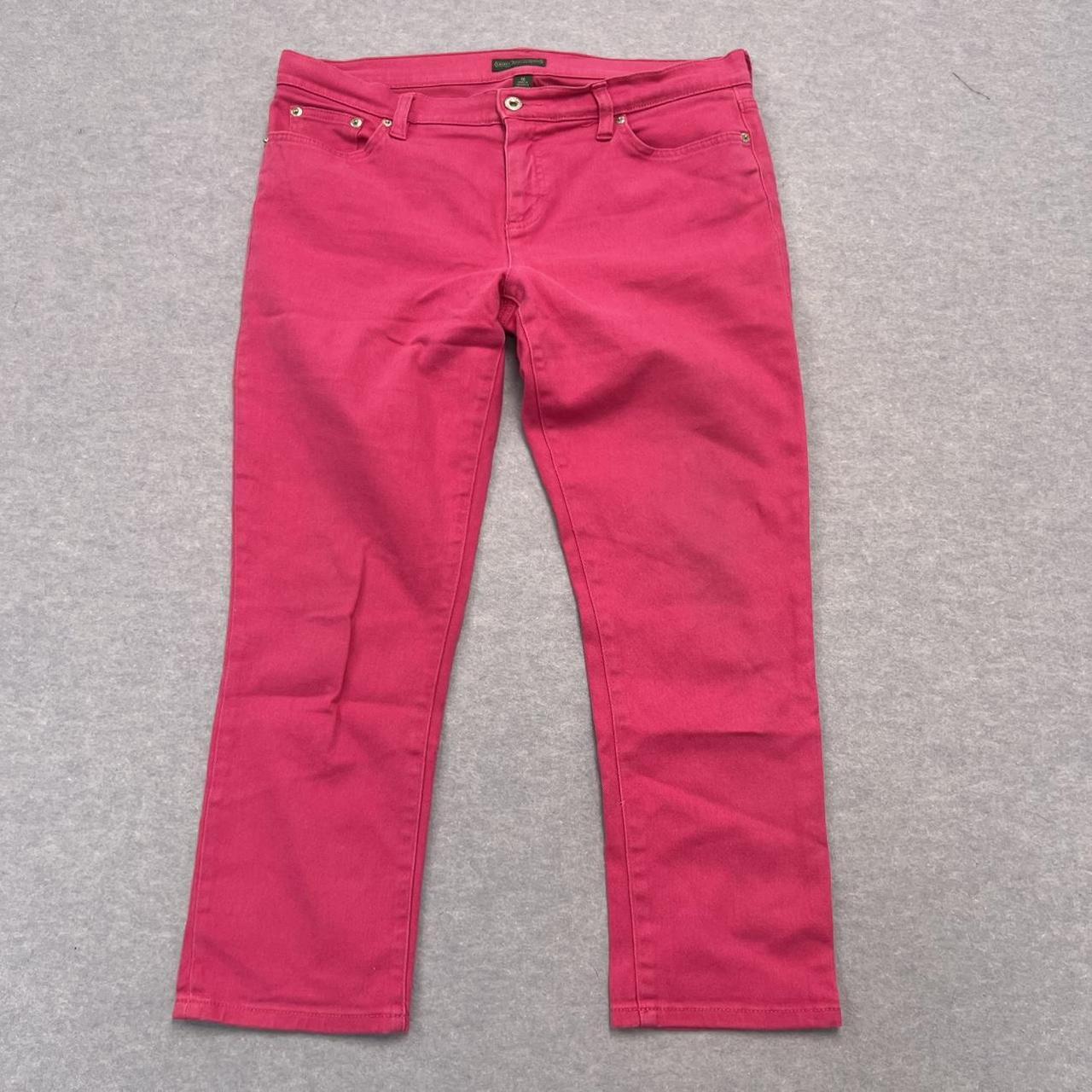 Vintage Lauren Ralph Lauren Pink Modern Straight Cropped Jeans Women’s Size 10