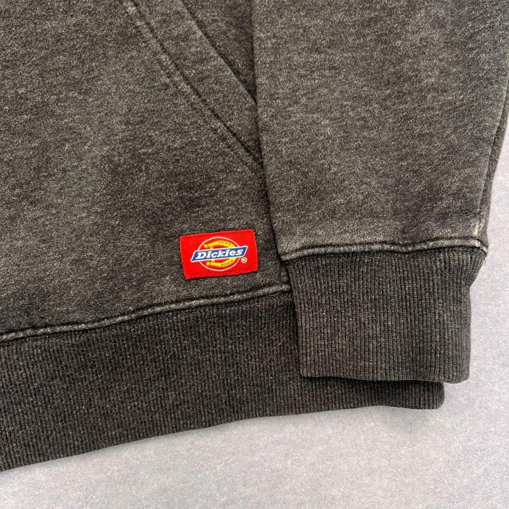 Vintage Dickies Dark Grey & Red Embossed Spell Out Hoodie Streretwear Men's S/M