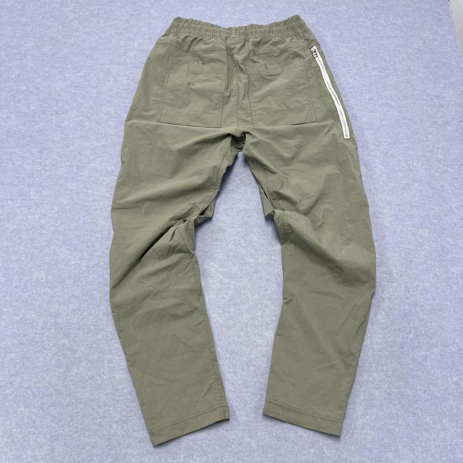 Nike Sportswear Men's Grey & White Woven Elasticated Track Pants Y2K Small