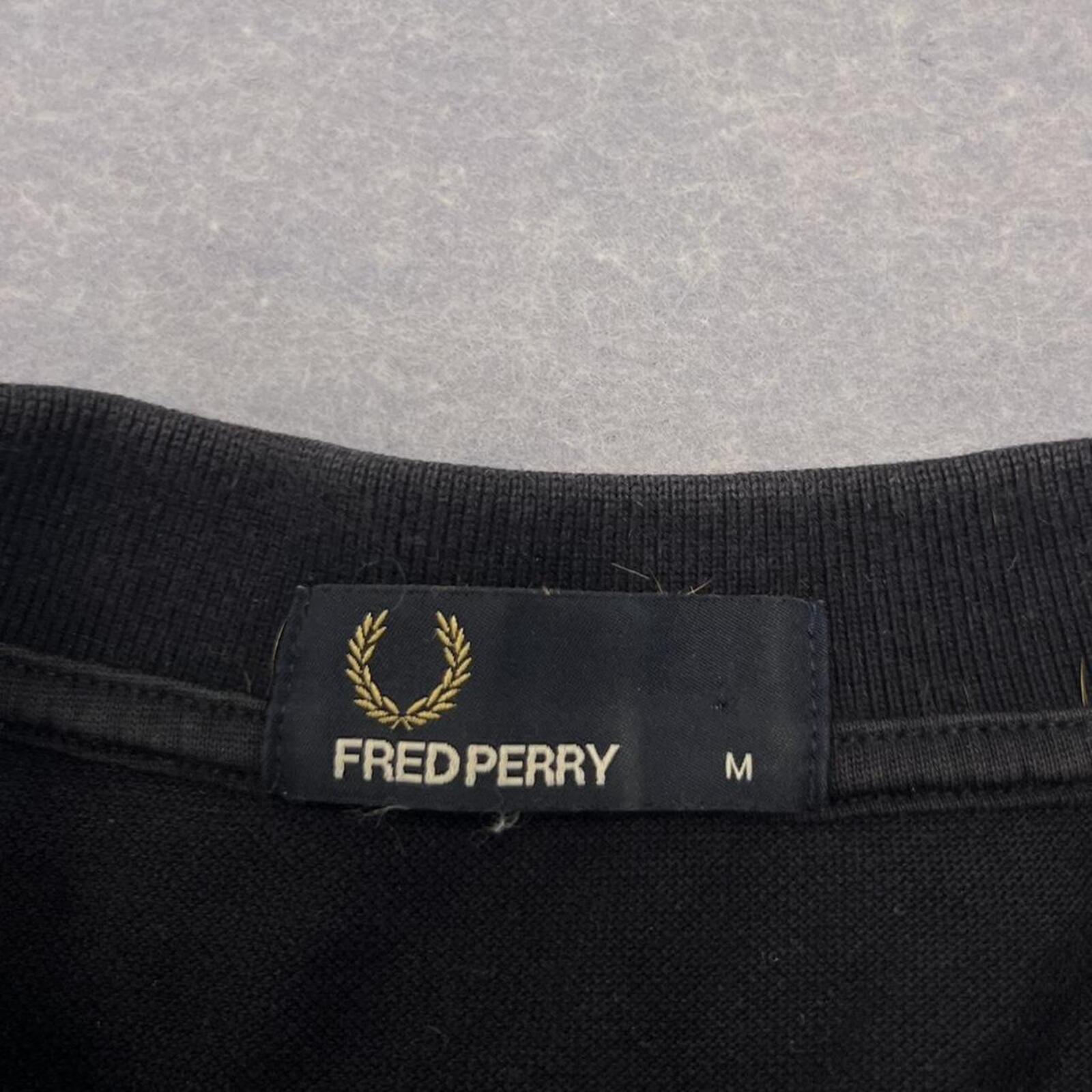 Fred Perry Men's Black Twin Tipped M3600 Polo Shirt Orange Yellow Medium