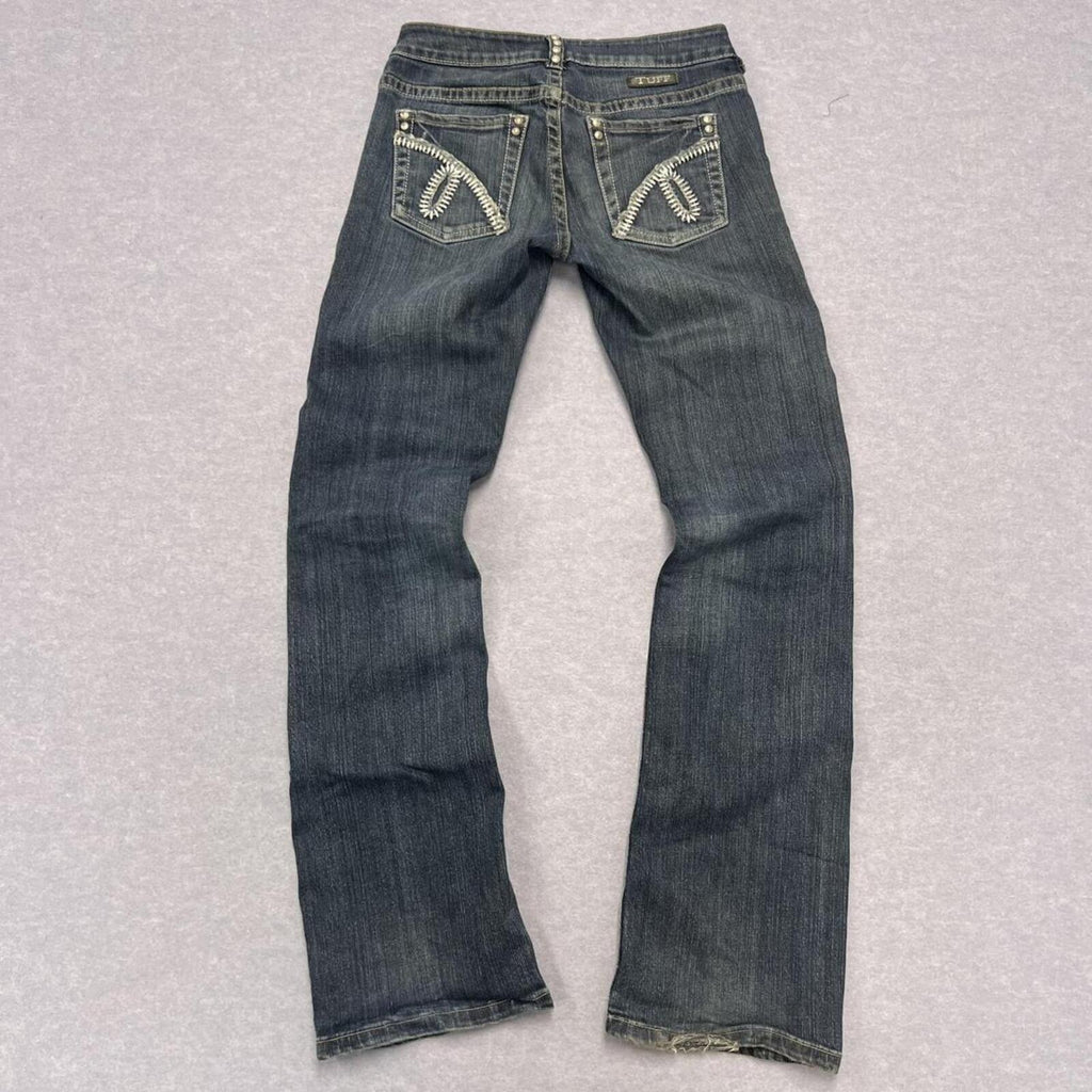 Vintage Cowgirl Tuff Chrome Gypsy Jeans Bootcut Embroidered Y2K Women’s W27 L35