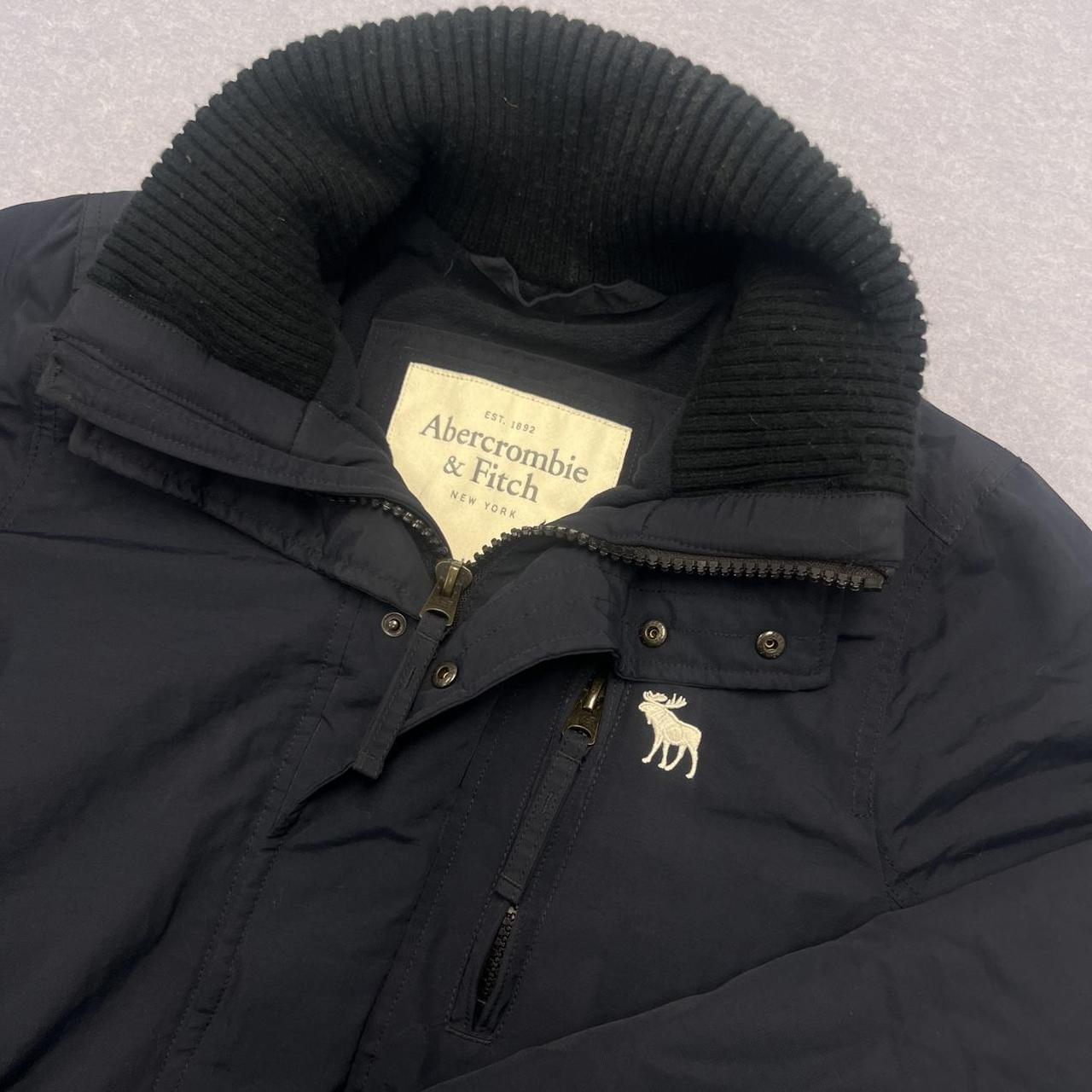 Vintage Abercrombie & Fitch Navy Blue Full Zip Heavyweight Puffer Jacket Large