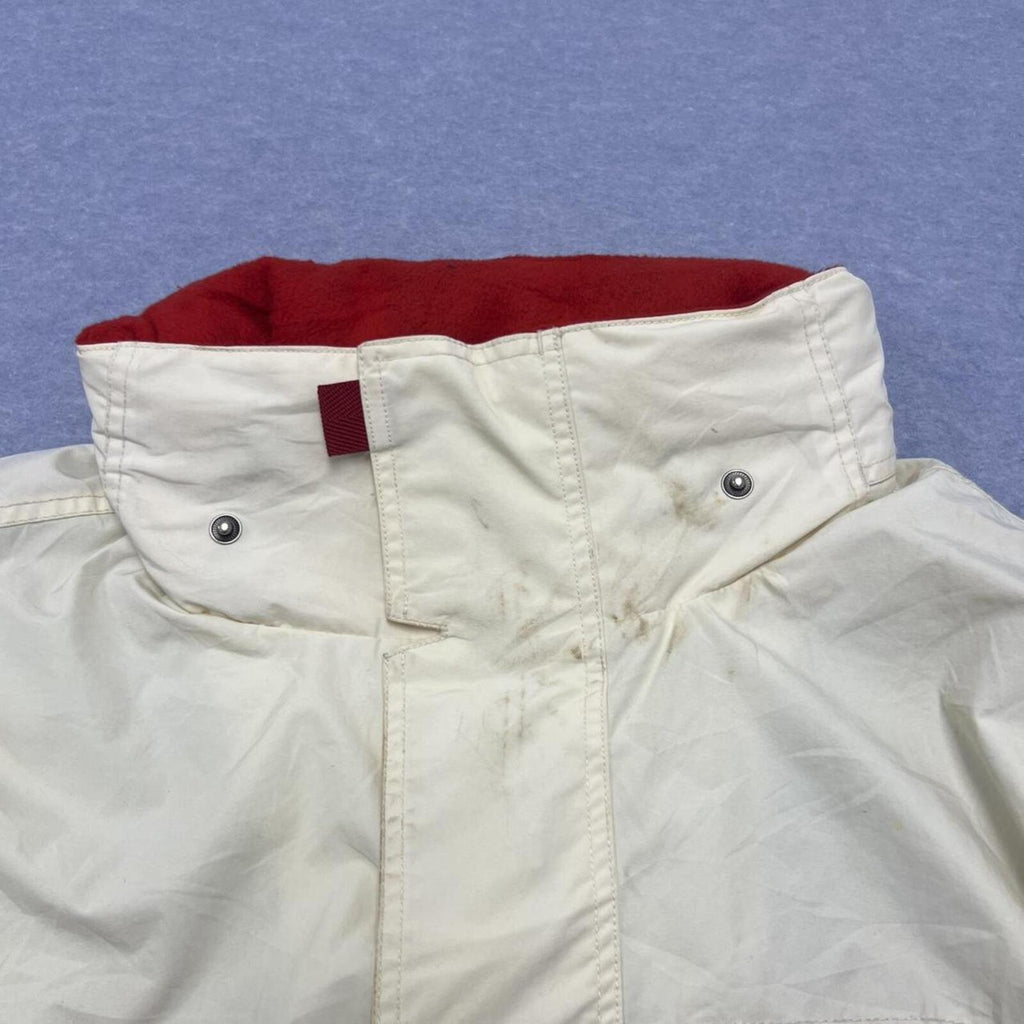 Vintage 90s Tommy Hilfiger Jeans Fleece Lined Sailing Jacket Red & White XXL