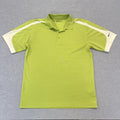 Vintage Nike Golf Fit Dry Men’s Lime Green & White Sleeve Hit Sports Polo Medium