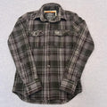 Vintage Superdry Grey & Black Heavyweight Plaid Flannel Shirt Men’s Small