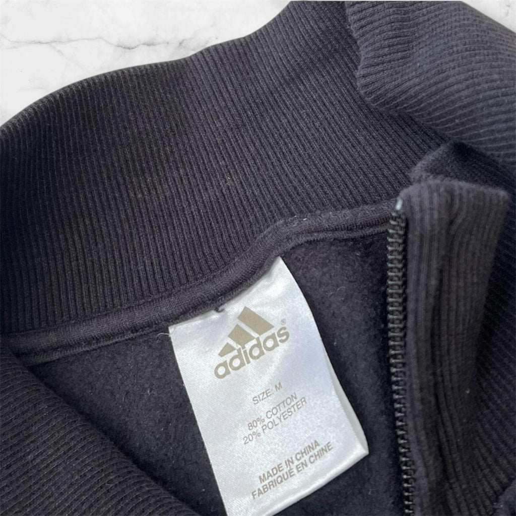 Vintage Adidas Athletics Department Yellow & Black Full Zip Graphic Print Y2K Track Jacket Men’s Medium  (Could fit a Large)
