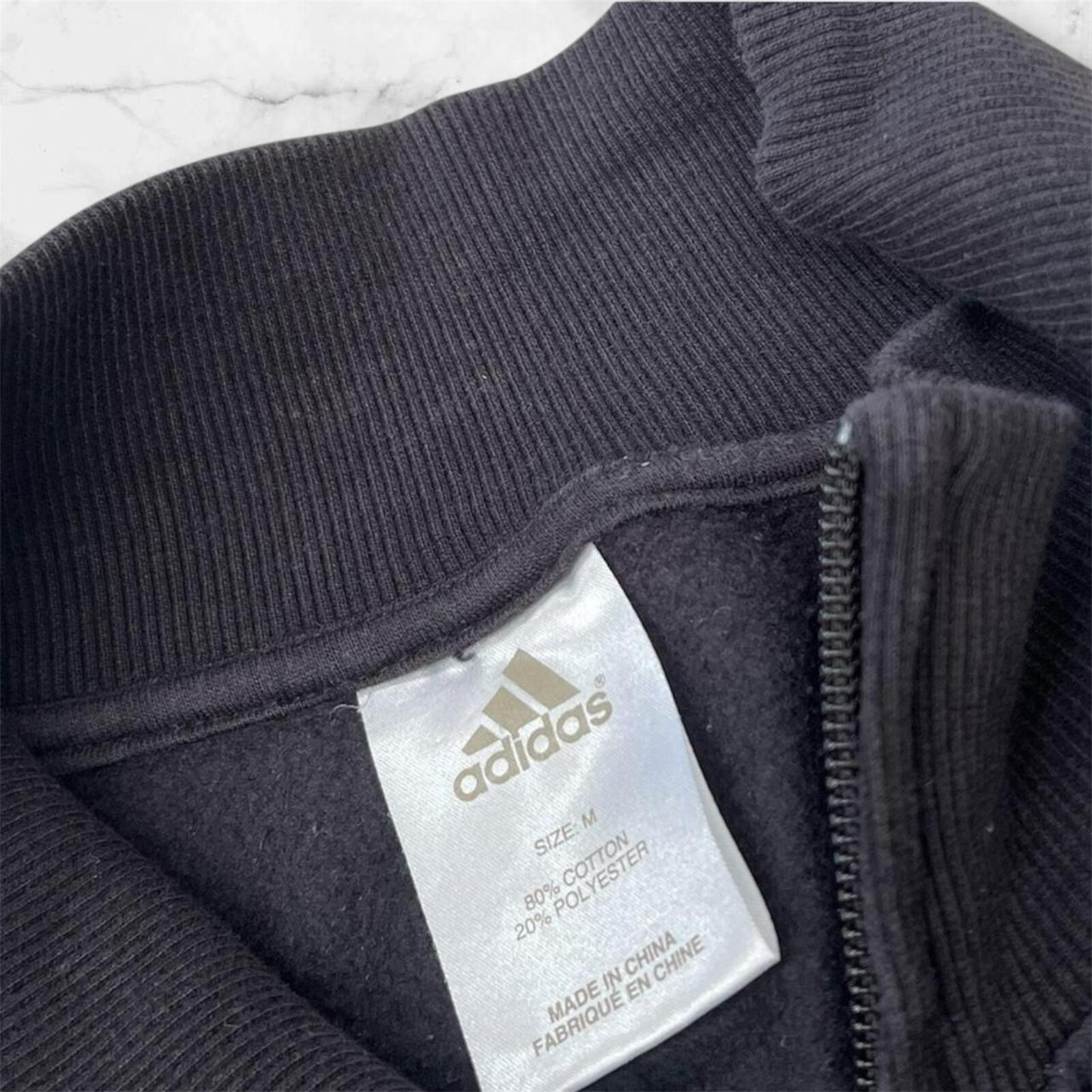 Vintage Adidas Athletics Department Yellow & Black Full Zip Graphic Print Y2K Track Jacket Men’s Medium  (Could fit a Large)