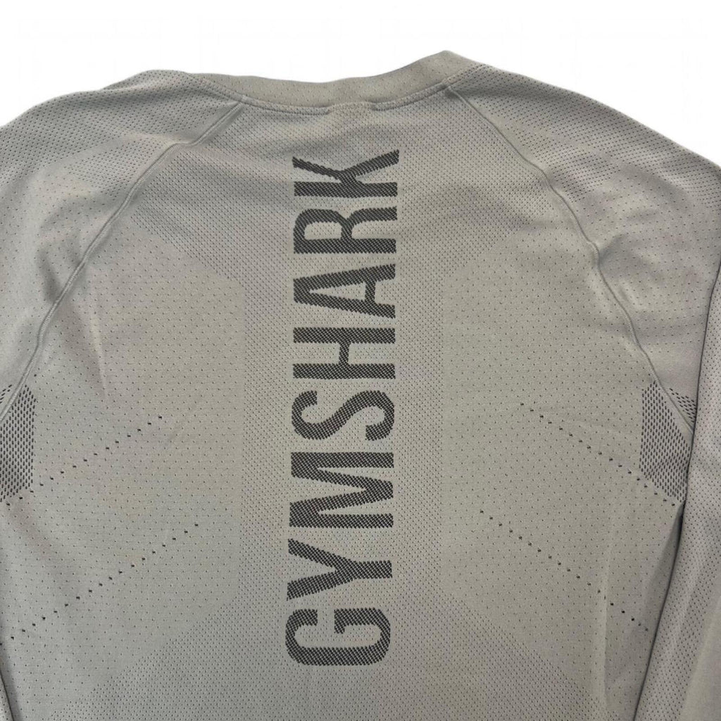 Gymshark Apex Men’s Smokey Grey Seamless Long Sleeve Compression Shirt Large
