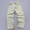 Polar Skate Co Big Boy Light Wash Baggy Denim Jeans Thrashed Distressed XS