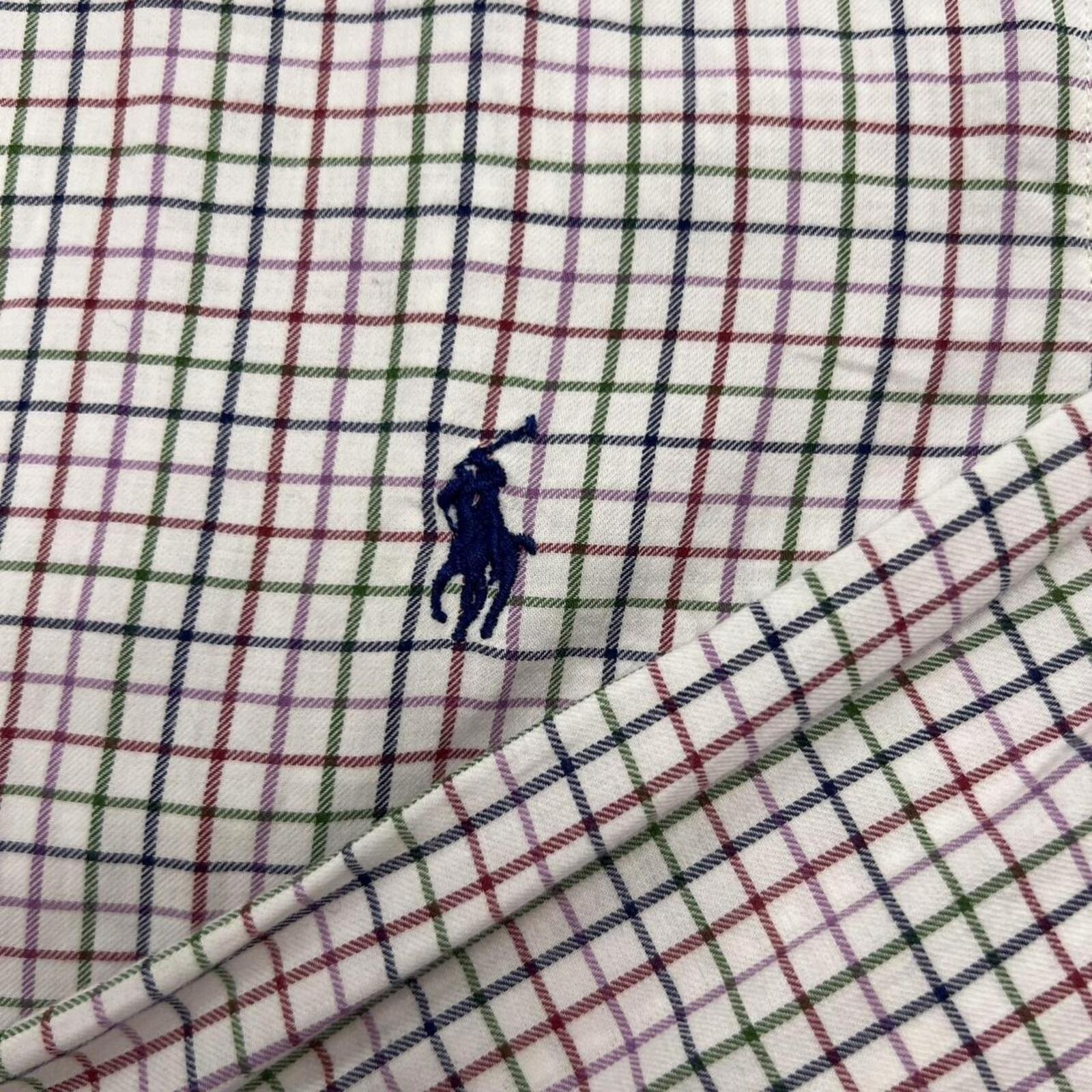 Polo Ralph Lauren long sleeve button-up shirt in a classic multi-colour check pattern.