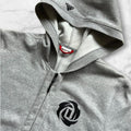Adidas Derrick Rose Grey Hoodie Full Zip Waffle Fleece Men’s Medium